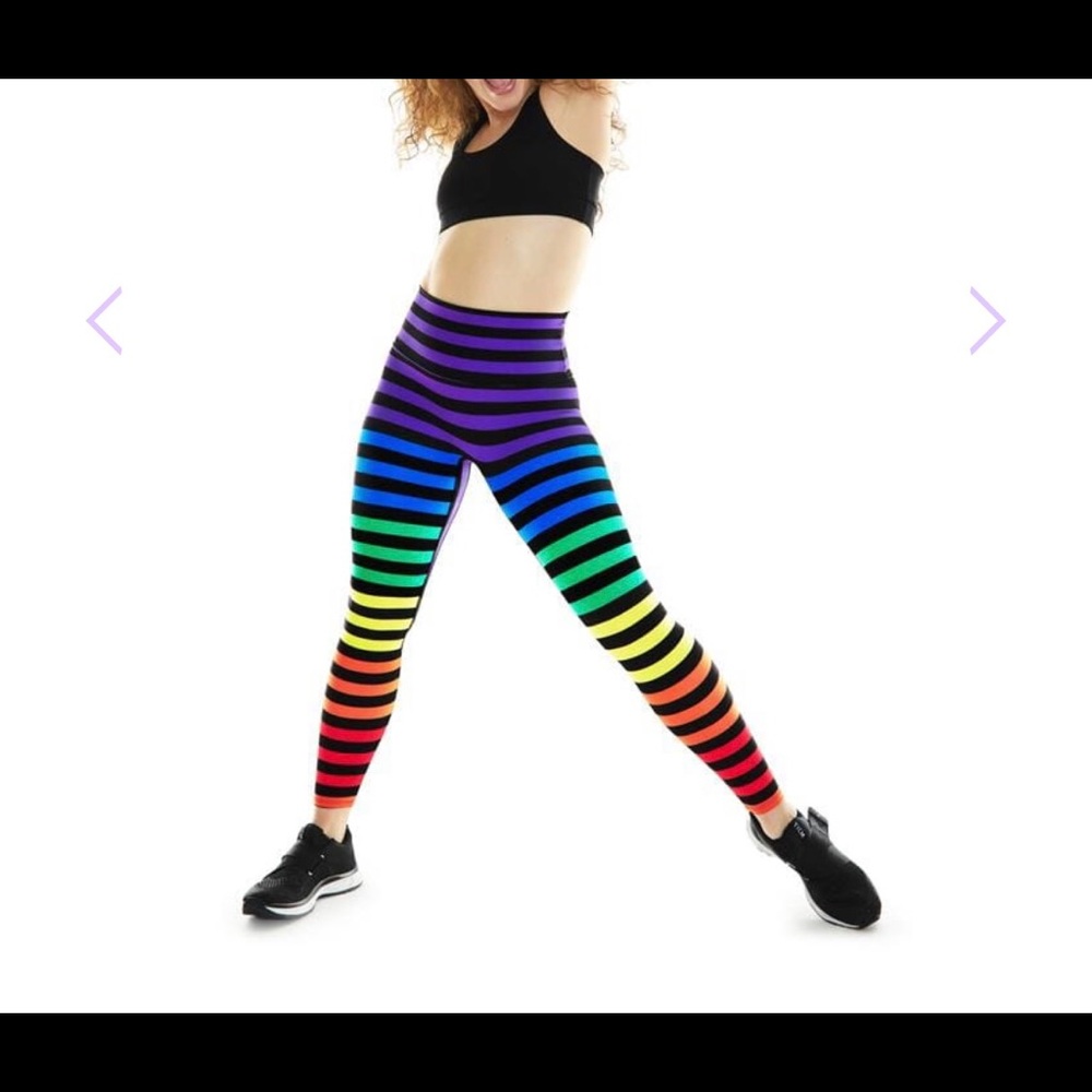 K-Deer Dana Stripe Sneaker Length high waisted  L